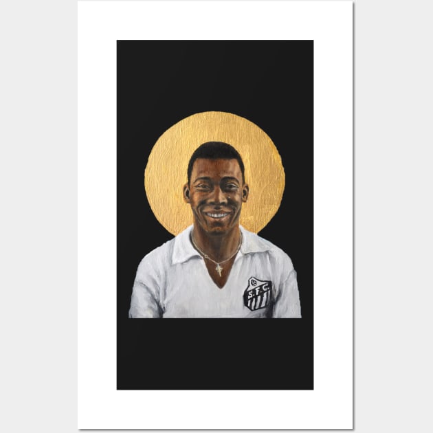 Pele Santos - Football Legends Wall Art by Great-Peoples